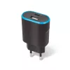 Forever TC-03 hálózati töltőfej 1x USB és 1x Type-C foglalattal 3.1A fekete (15W)