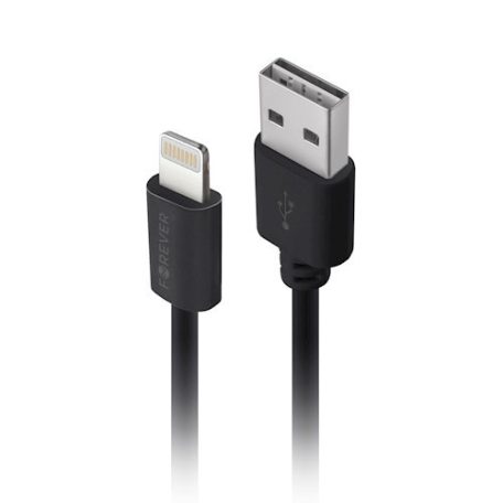 Forever M02 szivargyújtó töltő 1x USB csatlakozóval és Lightning kábellel, (Max 2A, 1,2m) 10W