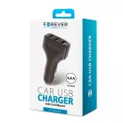 Forever CC-05 szivargyújtó töltő 3x USB foglalattal, (Max 4.8A) 24W