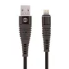 Forever Shark Apple USB - Lightning (8Pin) fekete adatkábel 2A 1m