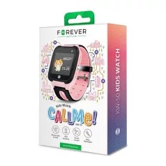   Forever KW-50 gyerek Bluetoothos okosóra LBS nyomonkövetéssel, SOS segélyhívással pink