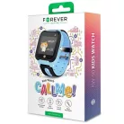 Forever KW-50 gyerek Bluetoothos okosóra LBS nyomonkövetéssel, SOS segélyhívással kék