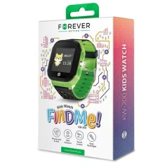   Forever KW-200 gyerek Bluetoothos okosóra GPS nyomonkövetéssel, SOS segélyhívással zöld
