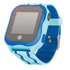   Forever KW-300 vízálló IP67 gyerek Bluetoothos okosóra GPS / Wifi nyomonkövetéssel, SOS segélyhívással kék