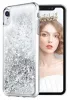 Liquid Glitter - Huawei Mate 20 Lite ezüst szilikon tok