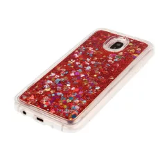 Liquid Glitter - Huawei Mate 20 Lite piros szilikon tok