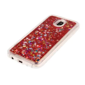 Liquid Glitter - Huawei Mate 20 Lite piros szilikon tok