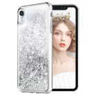 Liquid Glitter - Huawei P30 ezüst szilikon tok