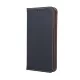 Genuine Leather Apple iPhone 7 / 8 / SE2 / SE3 (4.7) oldalra nyíló mágneses bőrhatású könyv tok szilikon belsővel fekete