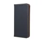 Genuine Leather Apple iPhone X / XS oldalra nyíló mágneses bőrhatású könyv tok szilikon belsővel fekete