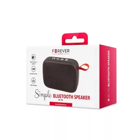 Forever BS-140 Bluetooth 4.2 hangszóró, micro SD olvasóval, USB porttal 3W fekete