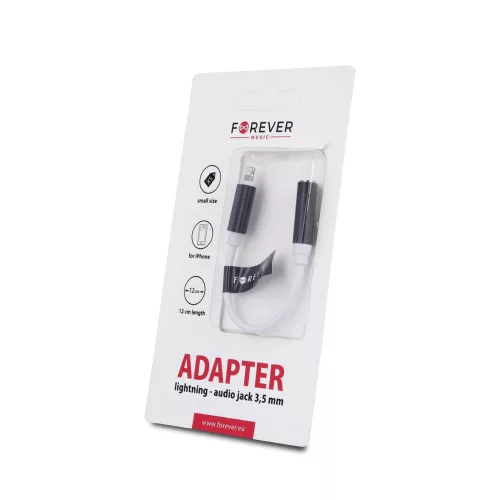 Forever Apple Lightning - 3,5 mm-es jack átalakító kábel fekete