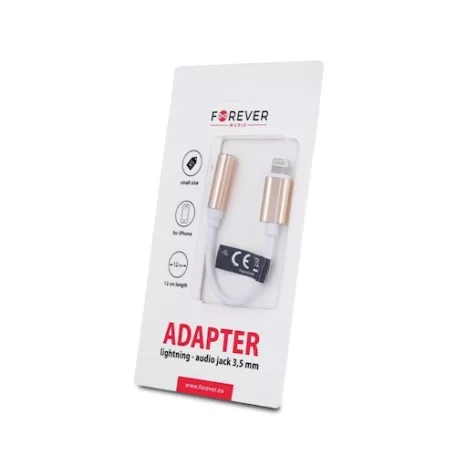 Forever Apple Lightning - 3,5 mm-es jack átalakító kábel arany