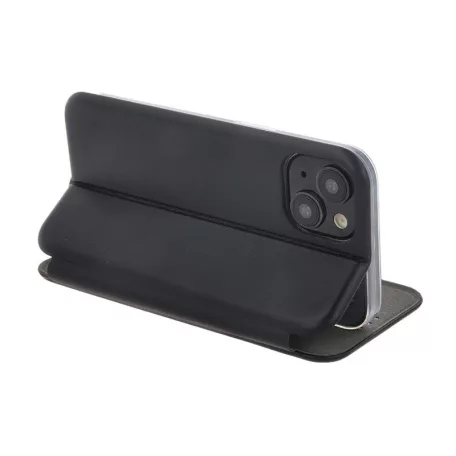Forcell Elegance Huawei P30 Lite oldalra nyíló mágneses könyv tok szilikon belsővel fekete