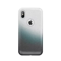   Shining Glitter tok - Huawei Y6S / Honor 8A / Y6 Prime 2019 szürke - ezüst csillogó tok