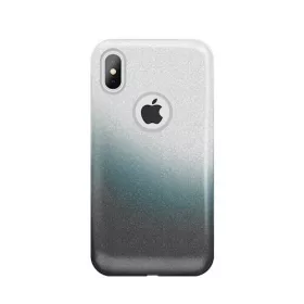   Shining Glitter tok - Huawei Y6S / Honor 8A / Y6 Prime 2019 szürke - ezüst csillogó tok