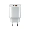 Forever QC3.0 hálózati gyorstöltőfej USB és Type-C csatlakozóval 4A fehér (20W)