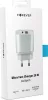 Forever Core PD QC hálózati töltőfej 1x USB és 1x Type-C foglalattal, kijelzővel fehér 20W
