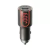Forever Super Fast szivargyújtó töltő 1x USB és 1x Type-C foglalattal, Led háttérvilágíítással (Max 6A) 30W