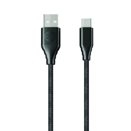 Forever USB - Type-C fekete szövetbevonatos adatkábel 3A 3m