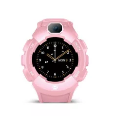   Forever KW-400 gyerek Bluetoothos okosóra GPS / Wifi nyomonkövetéssel, SOS segélyhívással pink