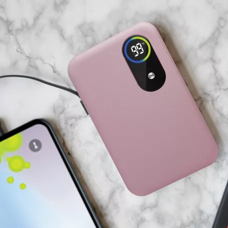 Forever power bank micro USB / Type-C / Lightning csatlakozóval 5000mAh pink (max 2A) 10W