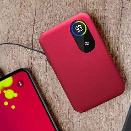 Forever power bank micro USB / Type-C / Lightning csatlakozóval 5000mAh piros (max 2A) 10W