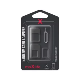 Maxlife 3 in 1 micro/nano fekete SIM adapter