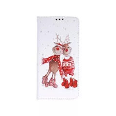   Smart Trendy - Apple iPhone 11 Pro (5.8) 2019 oldalra nyíló mágneses könyv tok szilikon belsővel (Rénszarvas Minta 1)
