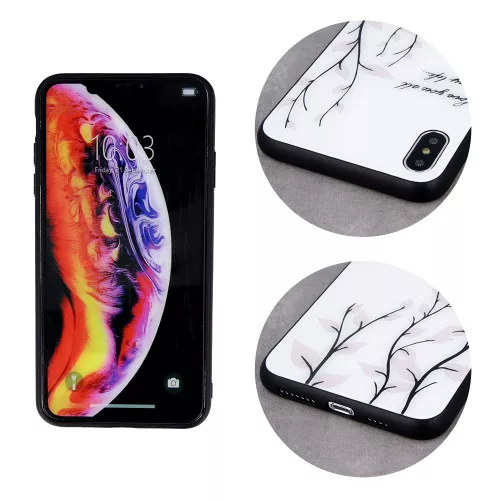 Magic glass - Apple iPhone XR (6.1) szilikon tok üveg hátlappal