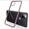 Ultra Hybrid Apple iPhone 11 Pro Max (6.5) 2019 átlátszó vékony szilikon tok rozéarany kerettel