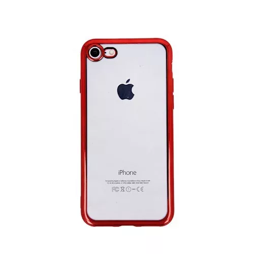Ultra Hybrid Apple iPhone 11 Pro Max (6.5) 2019 átlátszó vékony szilikon tok piros kerettel