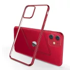 Ultra Hybrid Apple iPhone 11 Pro Max (6.5) 2019 átlátszó vékony szilikon tok piros kerettel