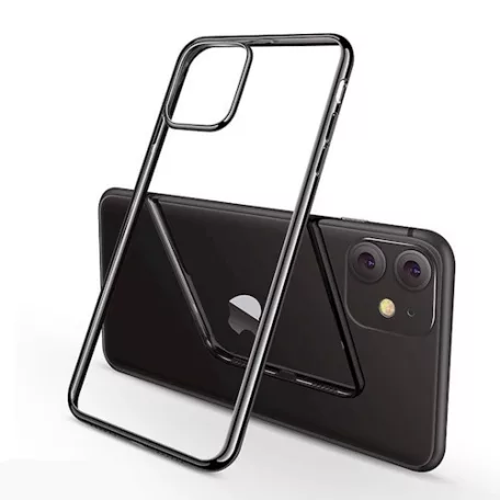 Ultra Hybrid Samsung A105 Galaxy A10 / M10 (2019) átlátszó vékony szilikon tok fekete kerettel