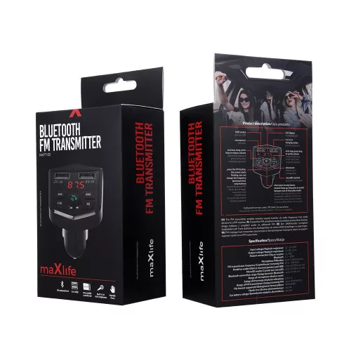 Maxlife MXFT-02 FM Transmitter és autós töltő 3.1A, 15W