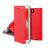 Smart magnet Samsung Note 10 Lite / A81 oldalra nyíló mágneses könyv tok szilikon belsővel piros