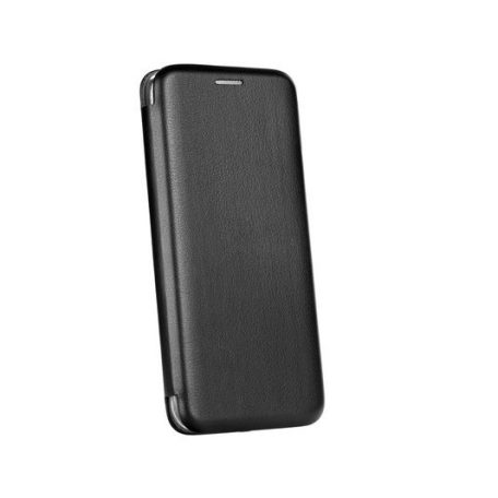 Forcell Elegance Samsung S10 Lite / A91 oldalra nyíló mágneses könyv tok szilikon belsővel fekete