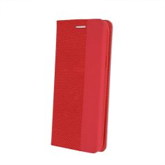   Smart Senso Samsung A515 Galaxy A51 (2020) oldalra nyíló könyv tok szilikon belsővel piros