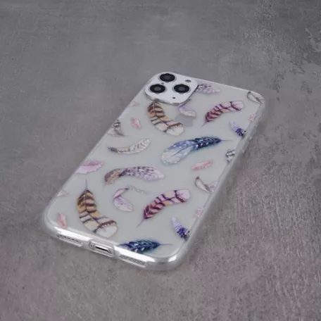 Ultra Trendy - Apple iPhone 11 Pro Max (6.5) 2019 vékony szilikon tok (Madártoll mintás 1)