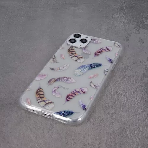 Ultra Trendy - Apple iPhone 11 Pro Max (6.5) 2019 vékony szilikon tok (Madártoll mintás 1)