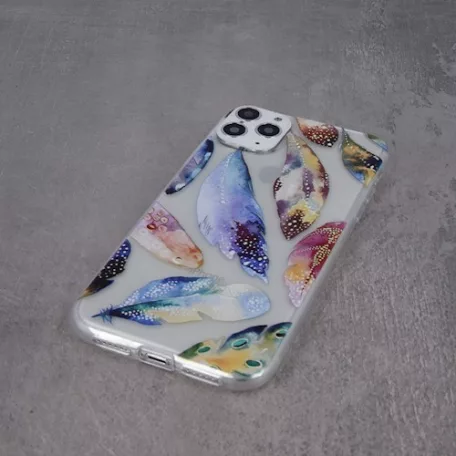 Ultra Trendy - Apple iPhone 11 Pro Max (6.5) 2019 vékony szilikon tok (Madártoll mintás 2)