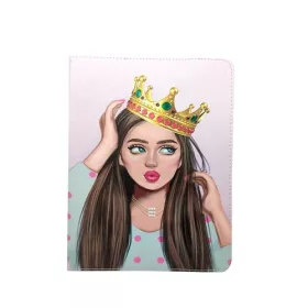  Univerzális 7-8" kinyitható tablet tok (Lady and crown)