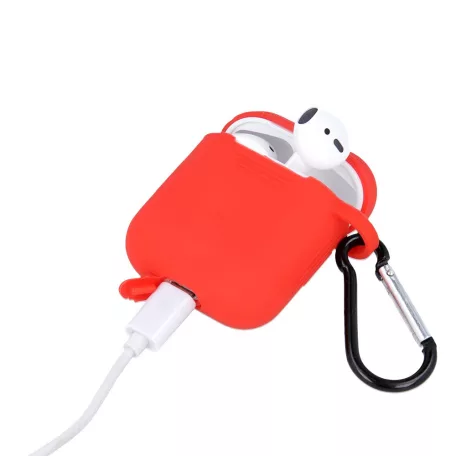 Apple AirPods 1 / 2 szilikon tok piros