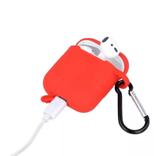 Apple AirPods 1 / 2 szilikon tok piros
