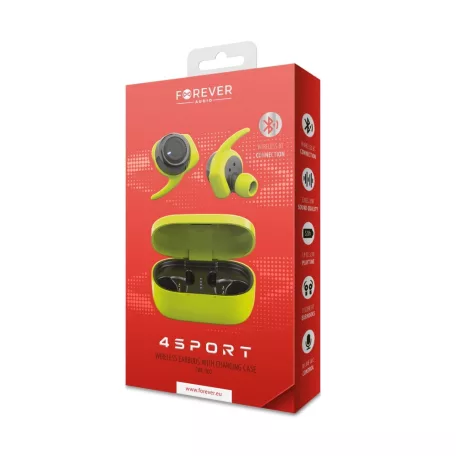 Forever TWE-300 Bluetooth 5.0 sztereó TWS headset beépített mikrofonnal zöld