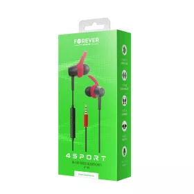   Forever SP-100 sztereó sport headset beépített mikrofonnal 3,5 mm-es jack csatlakozóval piros