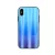 Rainbow szilikon tok üveg hátlappal - Samsung A405 Galaxy A40 (2019) világoskék