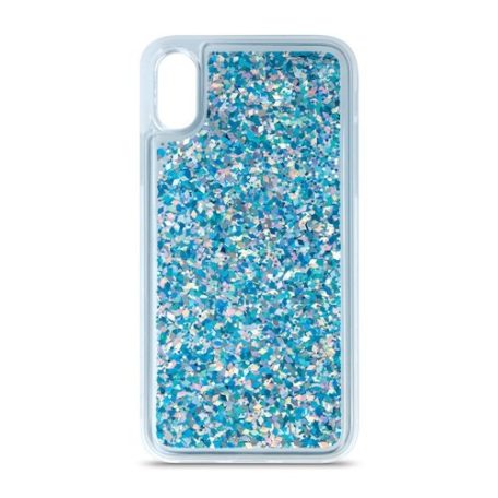 Liquid Sparkle Glitter - Samsung A415 Galaxy A41 kék szilikon tok