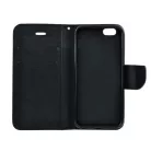Fancy Huawei P40 Lite oldalra nyíló mágneses könyv tok szilikon belsővel fekete