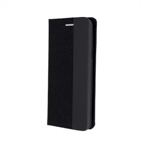   Smart Senso Xiaomi Redmi Note 9S / 9 Pro oldalra nyíló könyv tok szilikon belsővel fekete
